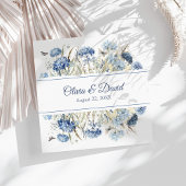 青フランスの野草野結婚ナプキン スタンダードランチョンナプキン