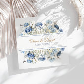 青フランスの野草野結婚ナプキン スタンダードランチョンナプキン