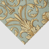 青フランスの金ゴールド花華美柄のデコパージュ 薄葉紙 (詳細)