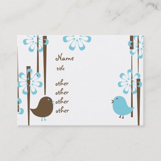 『青フレンドリーい鳥』 名刺 (正面)