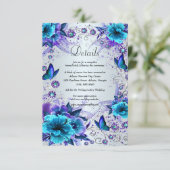 青フローラと蝶結婚の詳細 エンクロージャーカード (スタンド正面)