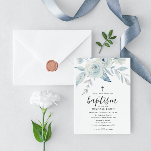 青フローラの洗礼 招待状