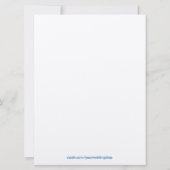 青フローラカスケード招待状 招待状 (裏面)