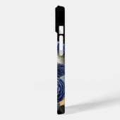 青フローラスカル パーソナライズされた Case-Mate iPhoneケース (裏面 / 左)