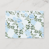 青フローラゾウ落花生図書要求エンクロージャ 名刺 (裏面)