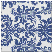 青フローラダマスクカスタムの黄色の背景 ファブリック (クローズアップ)