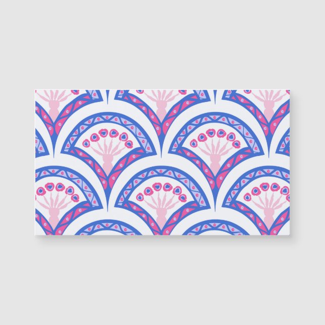 青フローラダマスク模様 (正面)