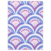 青フローラダマスク模様 クリップボード (裏面)