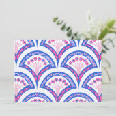 青フローラダマスク模様 シーズンカード (スタンド正面)