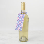 青フローラダマスク模様 ボトルネックタグ (アングル)