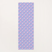 青フローラダマスク模様 ヨガマット (裏面)