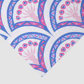 青フローラダマスク模様 薄葉紙 (詳細)