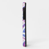 青フローラダマスク模様 Case-Mate iPhoneケース (裏面/左)
