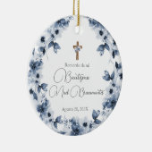 青フローラバプテスセラミックスペインのス セラミックオーナメント (右)