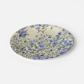 青フローラパッチワークキルト ペーパープレート (アングル)