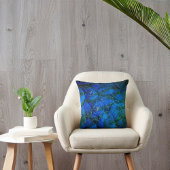 青フローラファンタジー抽象芸術装飾用クッション クッション