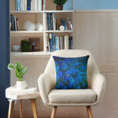 青フローラファンタジー抽象芸術装飾用クッション クッション