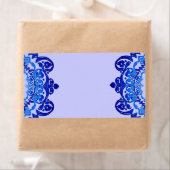 青フローラヴィンテージアート空白のラージラベル ラベル (インサイチュ)