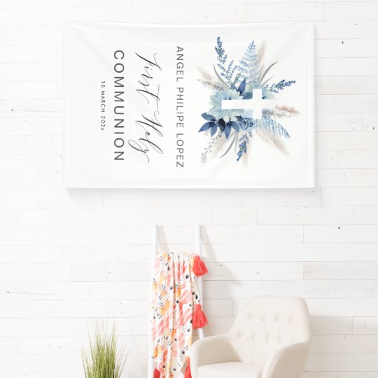 青フローラ交代第1聖餐式 横断幕 (インサイチュ)