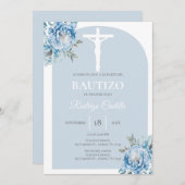 青フローラ少年のバプテスマスペインの 招待状 (正面/裏面)