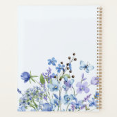 青フローラ山花パーソナライズされた プランナー手帳 (裏面)
