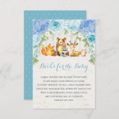 青フローラ森林動物図書依頼 エンクロージャーカード (正面/裏面)