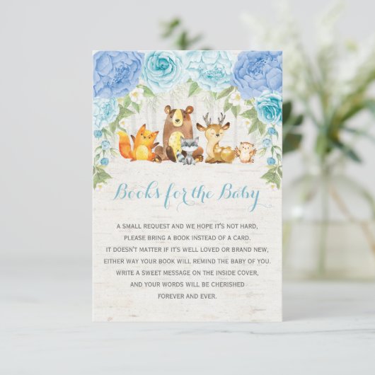 青フローラ森林動物図書依頼 エンクロージャーカード (スタンド正面)