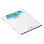 青フローラ水彩神親愛神 ノートパッド (アングル)