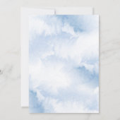 青フローラ水結婚色 招待状 (裏面)