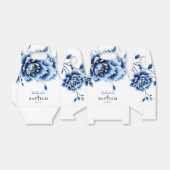 青フローラ牡丹の花ボーイバプテスマありがとう フェイバーボックス (折り畳みなし)