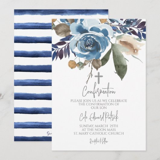 青フローラ確認 招待状 (正面/裏面)