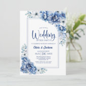 青フローラ結婚の後のパーティー 招待状 (スタンド正面)