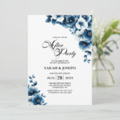 青フローラ結婚の後のパーティー 招待状 (スタンド正面)