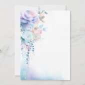 青フローラ結婚の後のパーティー 招待状 (裏面)