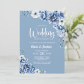 青フローラ結婚の後のパーティー 招待状 (スタンド正面)