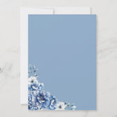 青フローラ結婚の後のパーティー 招待状 (裏面)