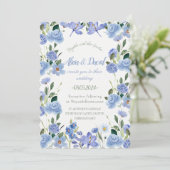 青フローラ結婚式招待状。 招待状 (スタンド正面)