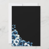 青フローラ結婚楕円 招待状 (裏面)