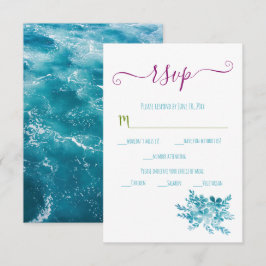青フローラ結婚海 出欠カード