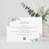 青フローラ結婚詳細カード エンクロージャーカード (スタンド正面)