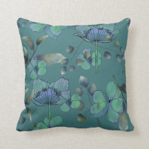 青フローラ緑色水彩抽象芸術