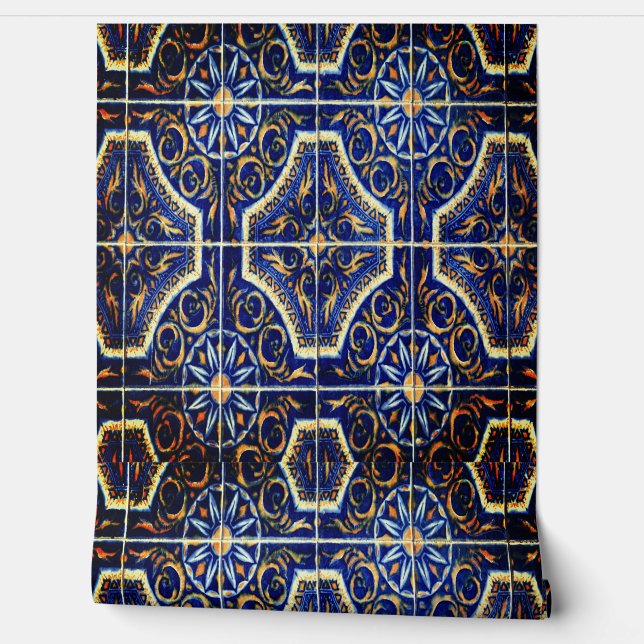 青フローラ花 壁紙 (ほどく)