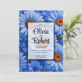 青フローラ青ひまわり青デイジー結婚ズ 招待状 (スタンド正面)