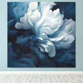 青フローラ キャンバスプリント (インサイチュ (ウッドフロア))