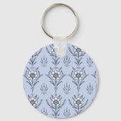青フローラ キーホルダー (正面)