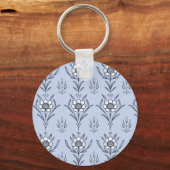 青フローラ キーホルダー (裏面)