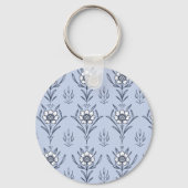 青フローラ キーホルダー (裏面)