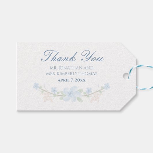 青フローラ ギフトタグ (正面(横))