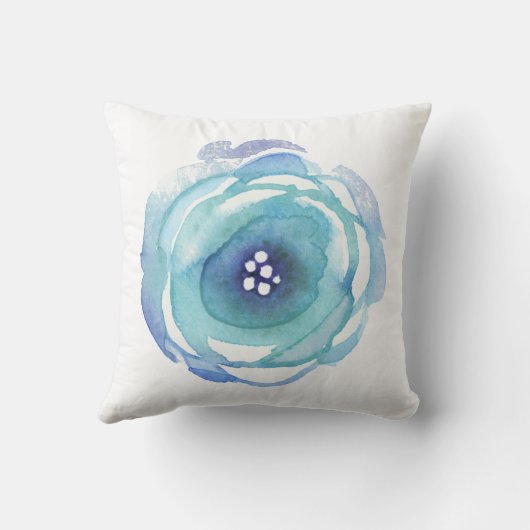 青フローラ クッション (裏面)