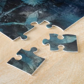 青フローラ ジグソーパズル (側面)